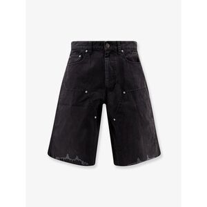Tonywack Men Cotton Cargo Bermuda Shorts With Distressed Effect
